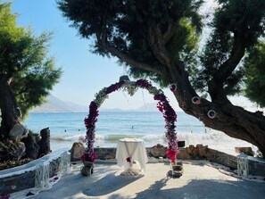 Outdoor wedding area