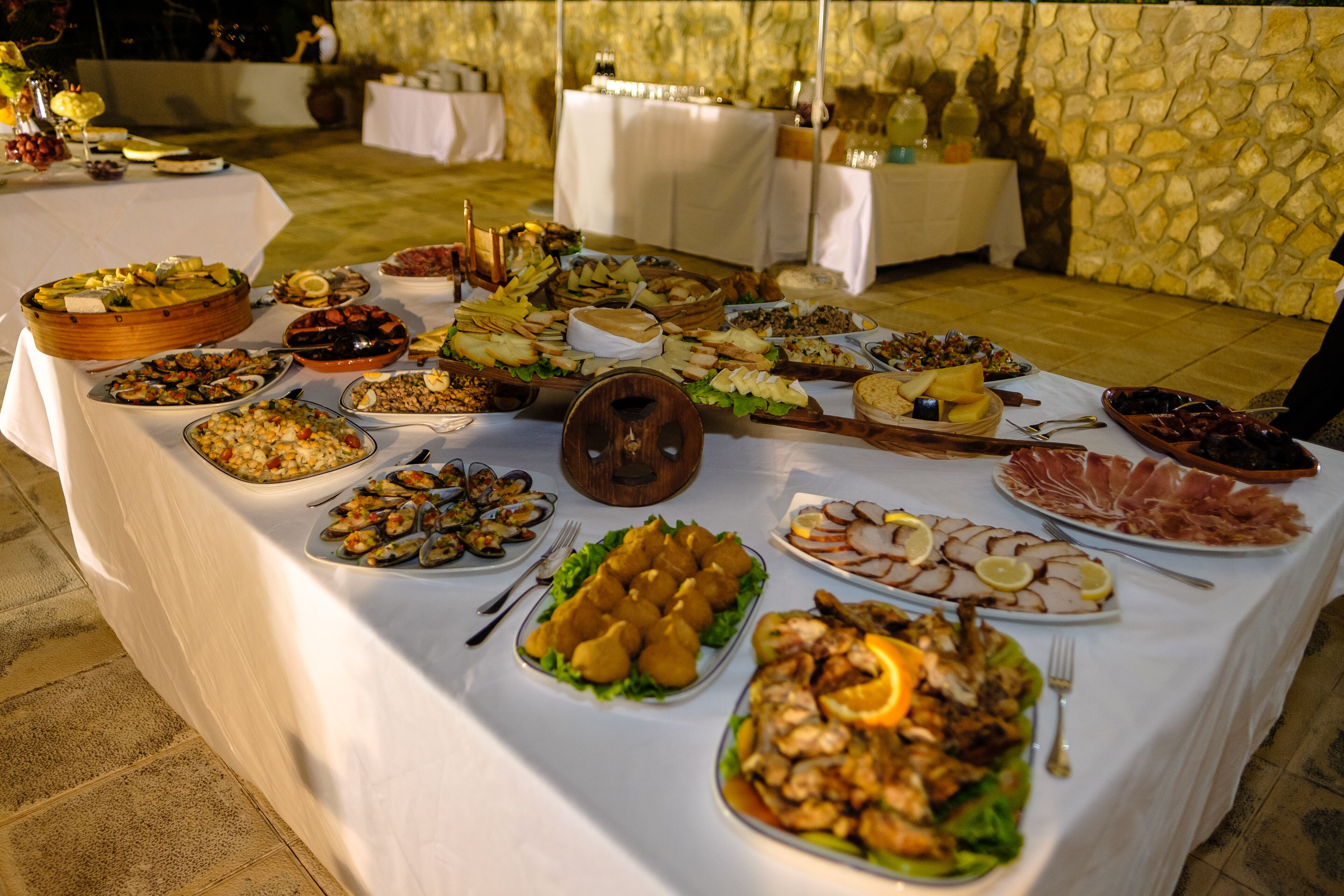 outdoor wedding area