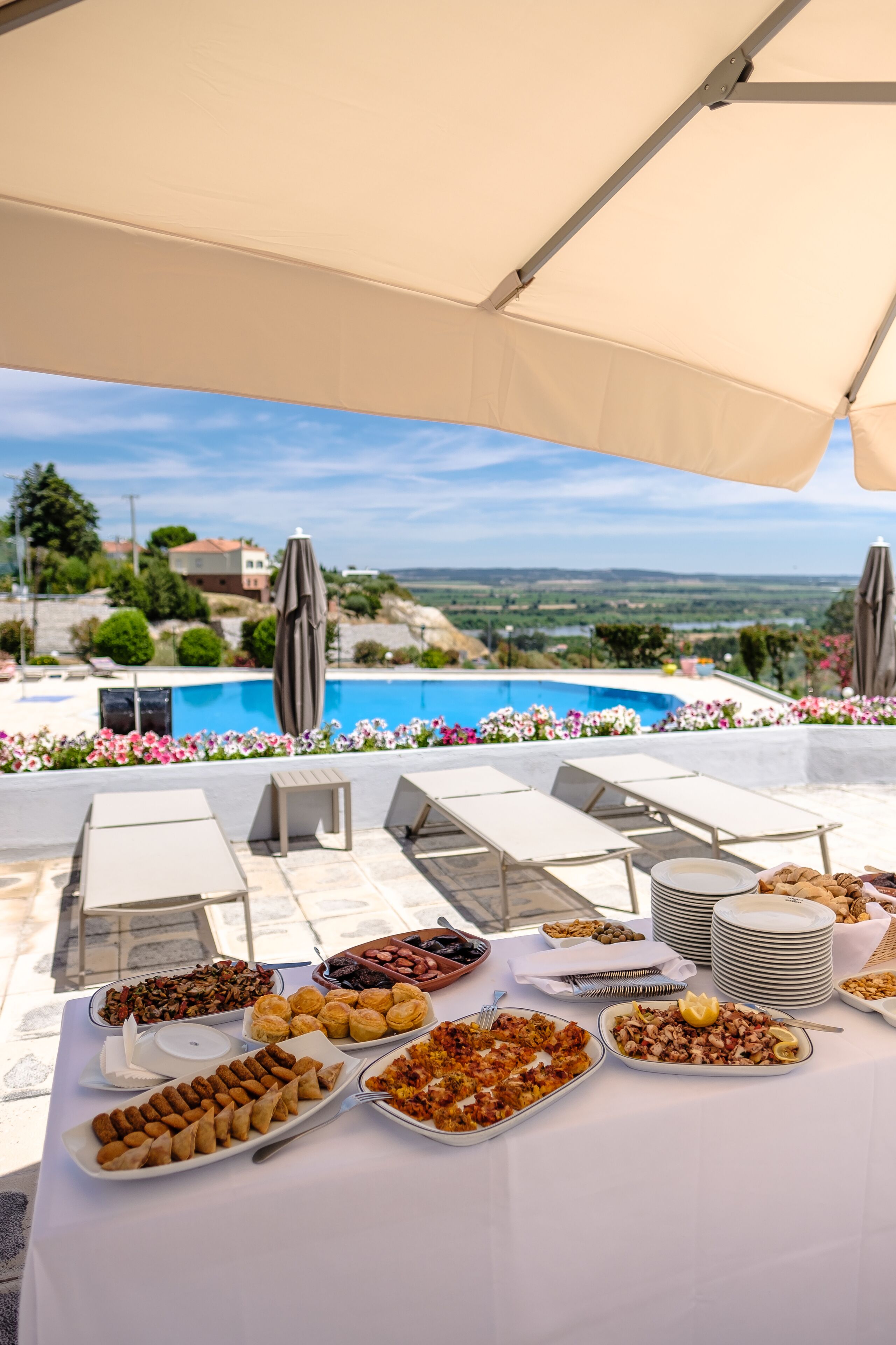 outdoor wedding area