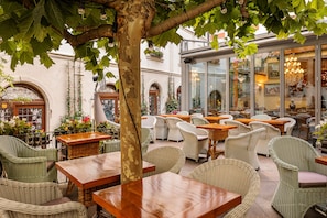 Outdoor banquet area
