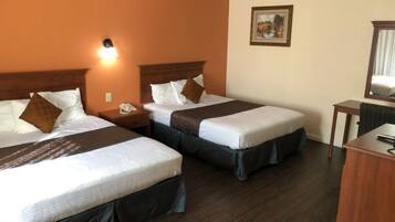 Queen Room with Two Queen Beds | Iron/ironing board, free WiFi, bed sheets