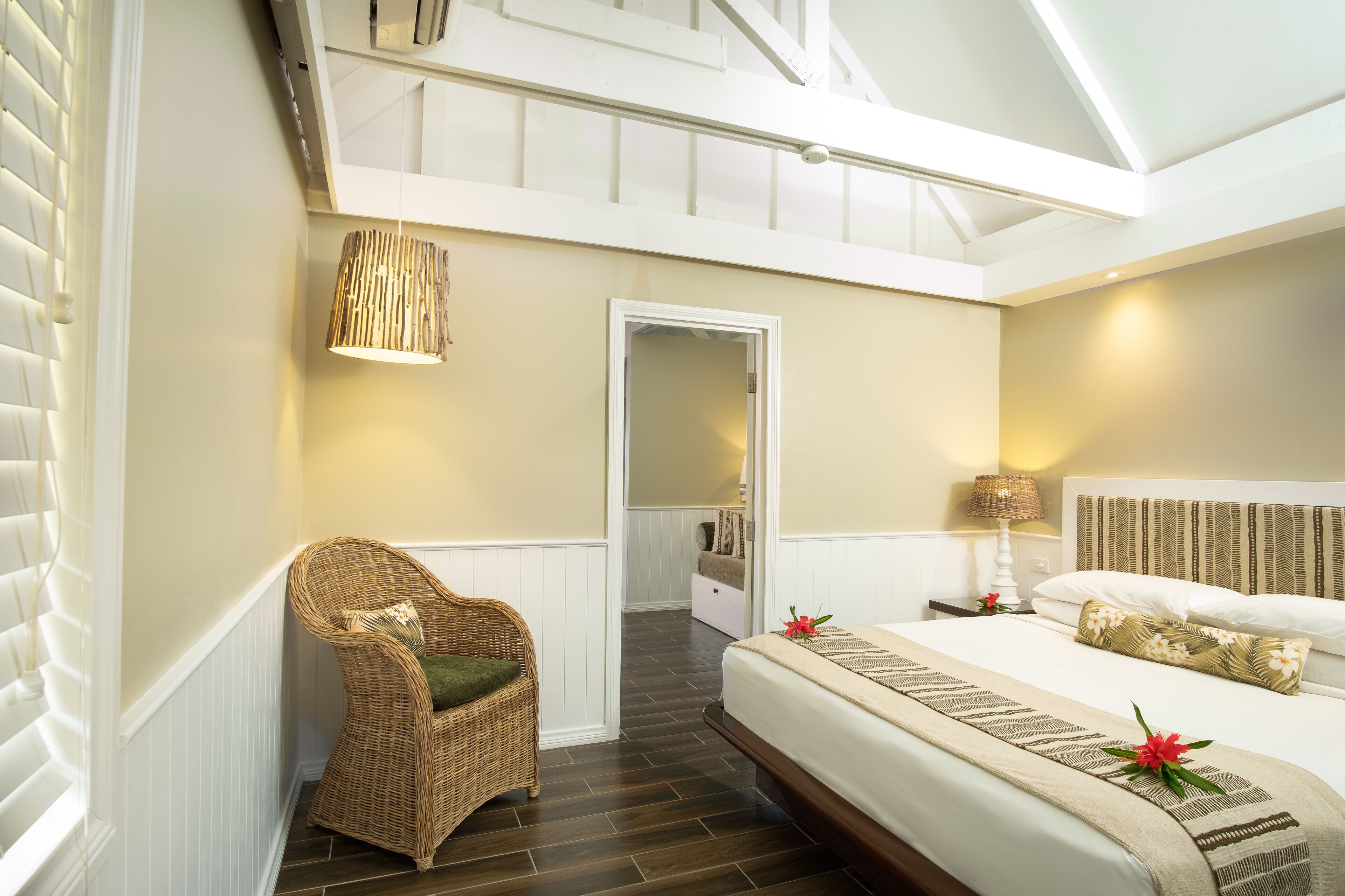 deluxe ocean view bure | premium bedding, in-room safe, blackout curtains, iron/ironing board