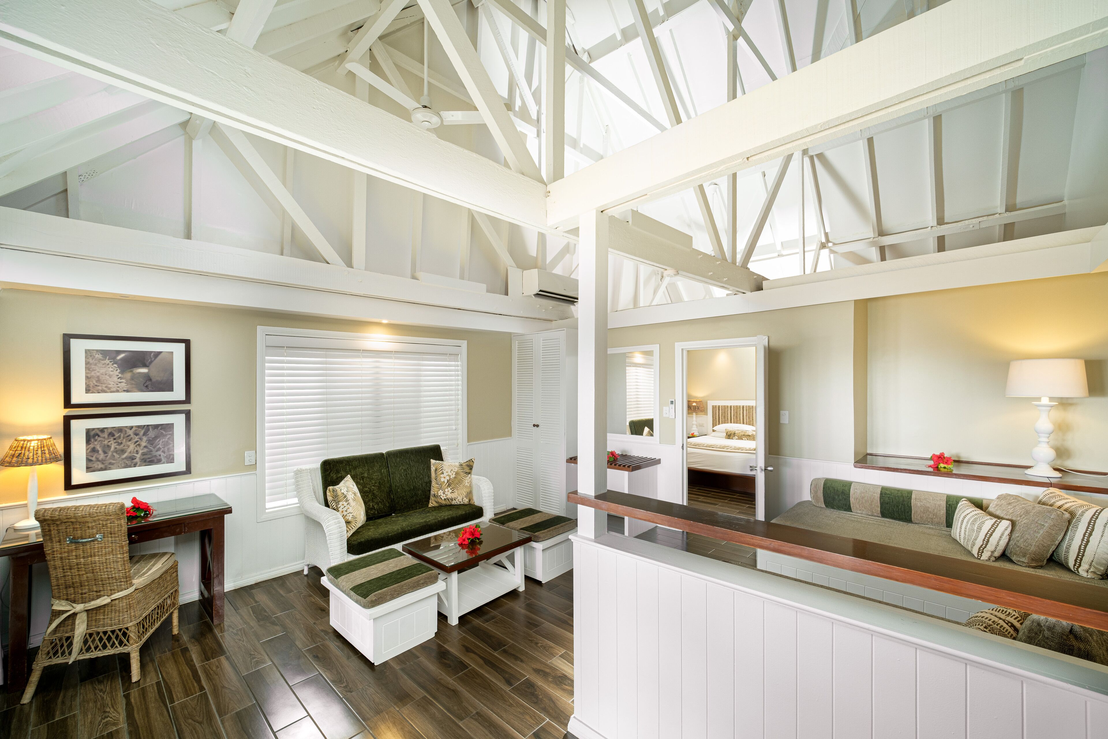 family bure, 2 bedrooms, ocean view, beachfront | living area