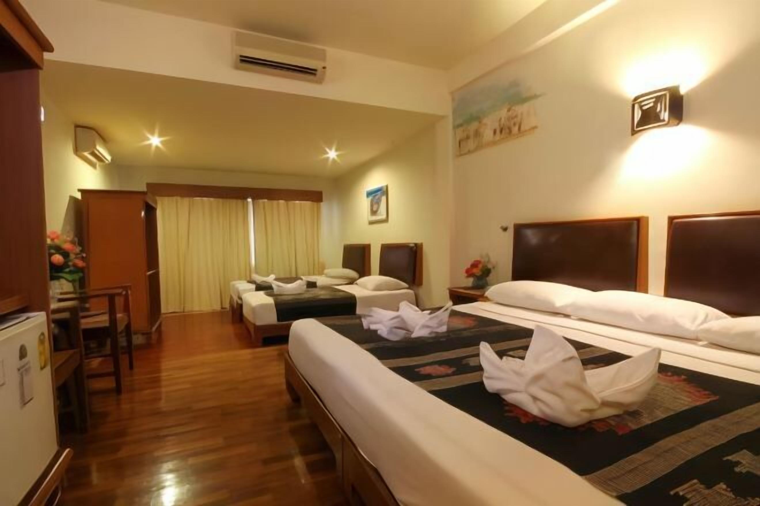 In-room safe, desk, blackout curtains, free cots/infant beds