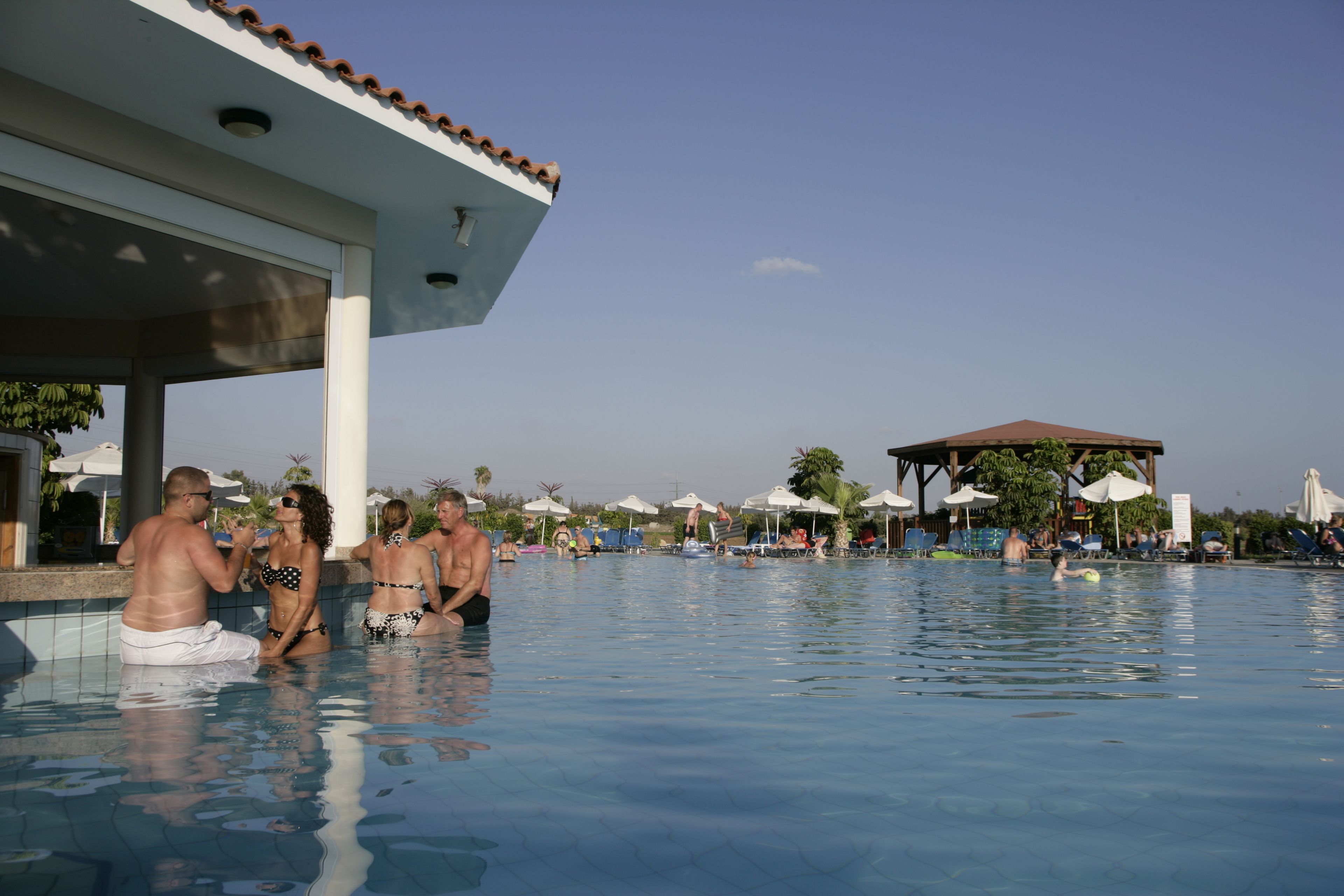 indoor pool, outdoor pool, pool loungers