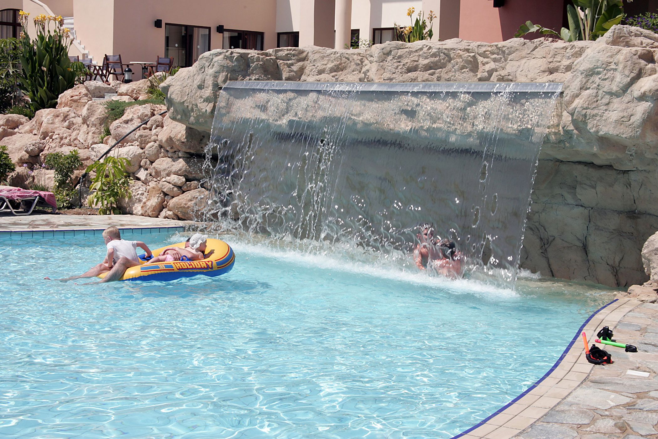 indoor pool, outdoor pool, pool loungers