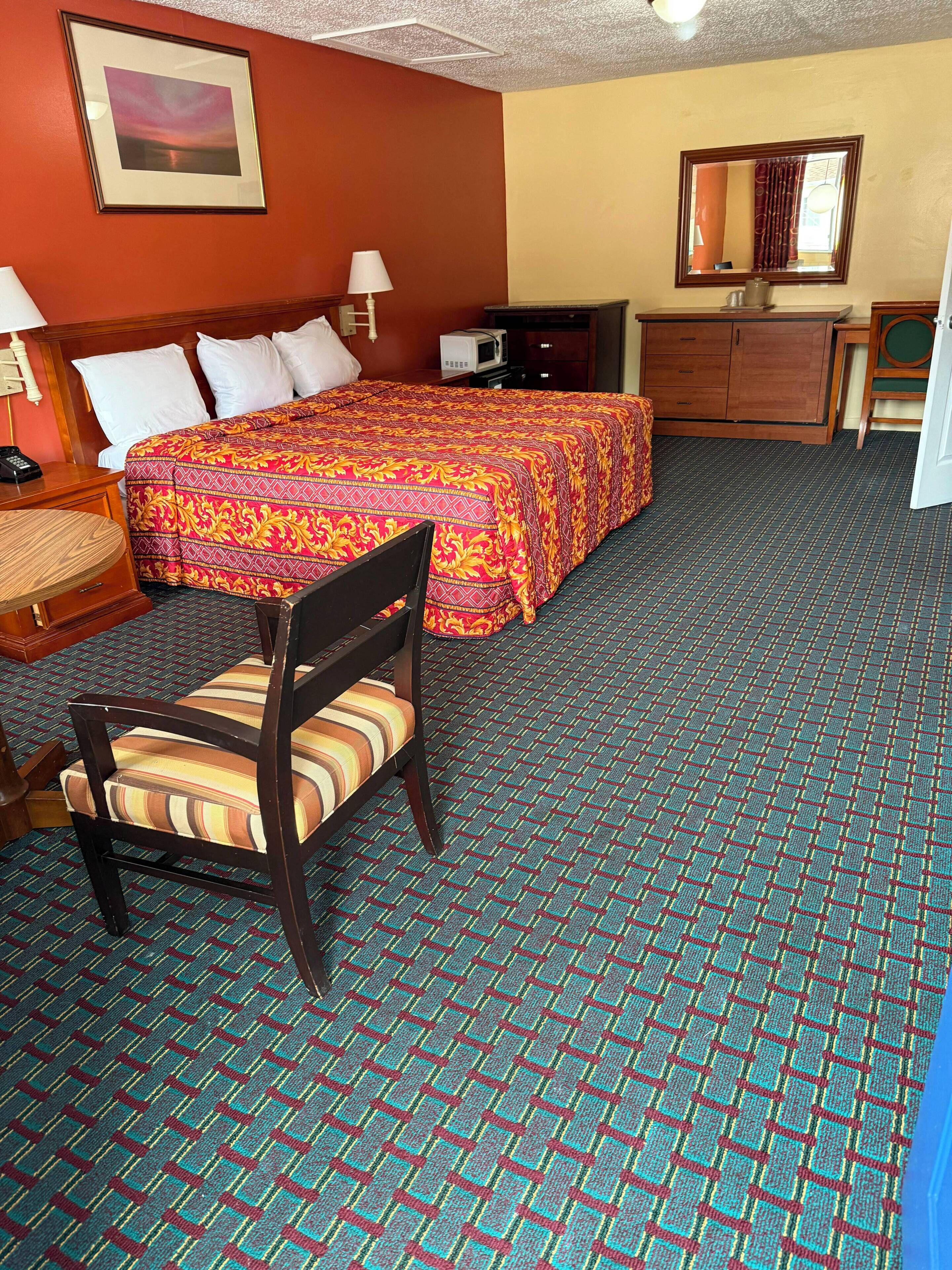 Premium bedding, desk, soundproofing, iron/ironing board