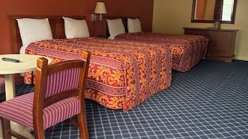 Premium bedding, desk, soundproofing, iron/ironing board