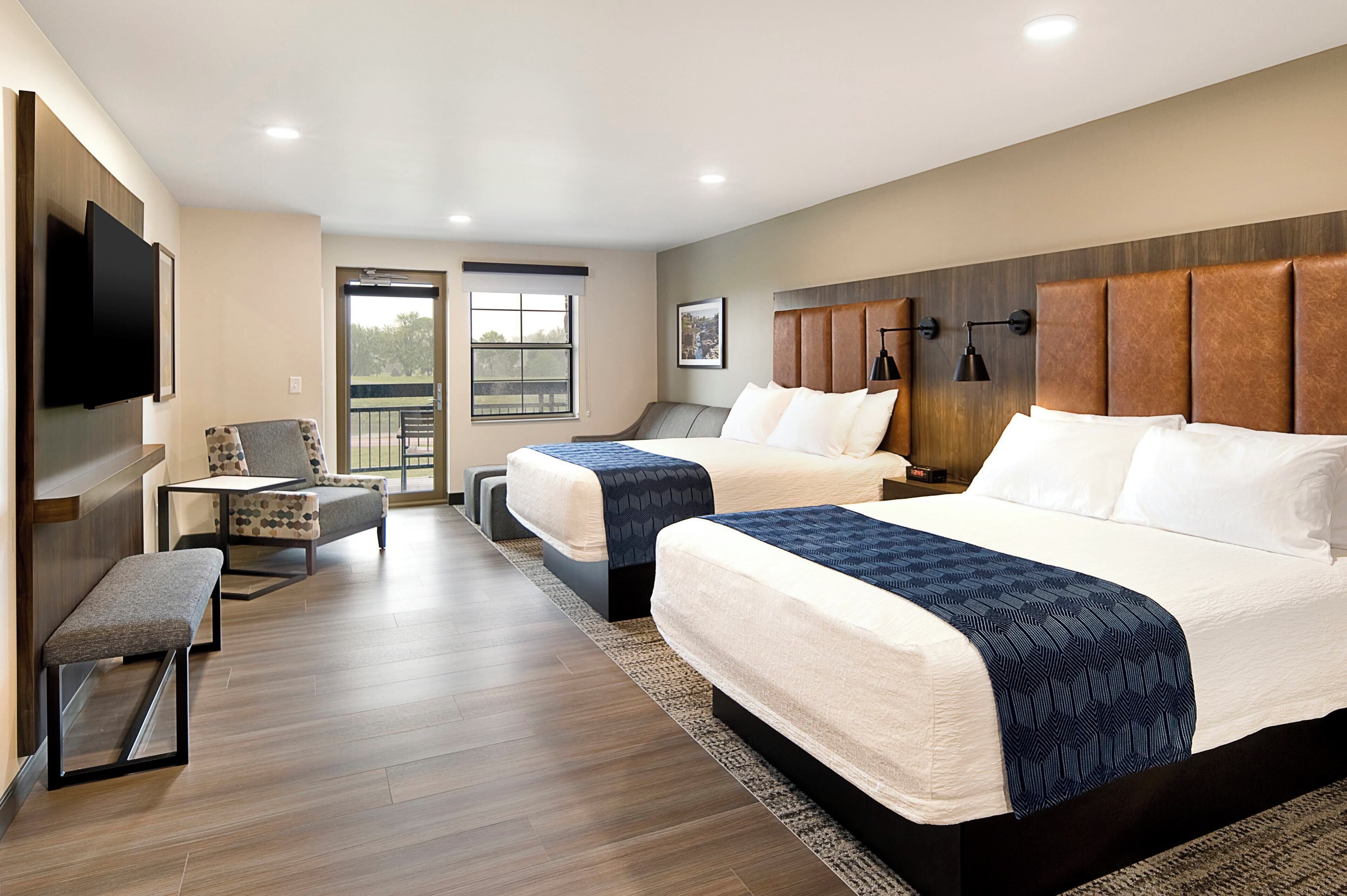 Junior Suite, 2 Queen Beds, Balcony | Premium bedding, in-room safe, desk, iron/ironing board