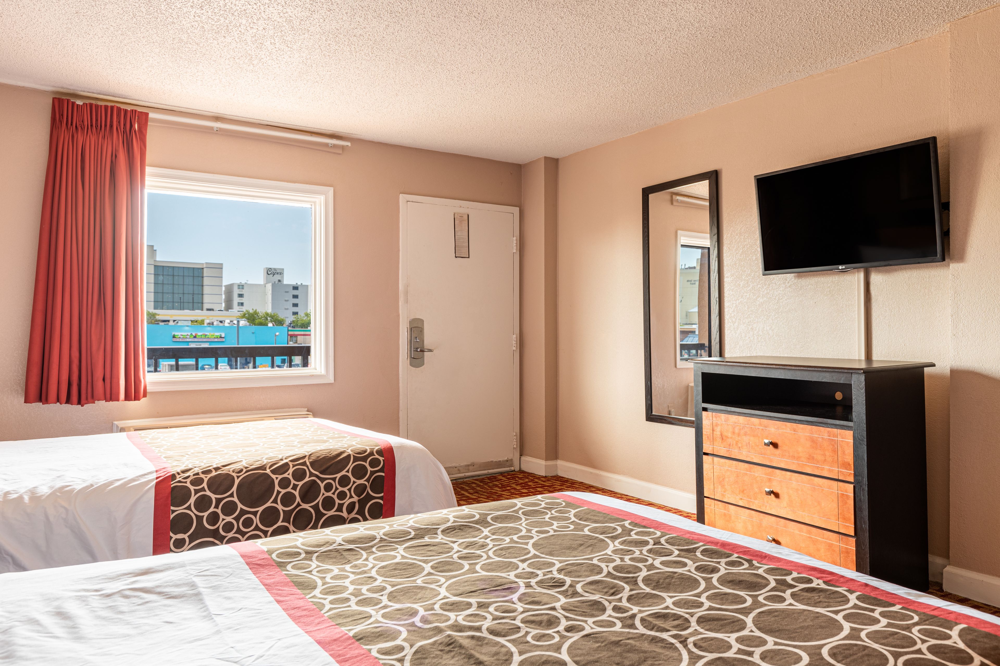 디럭스룸, 더블침대 2개, 금연, 간이주방 | 책상, 노트북 작업 공간, 암막 커튼, 무료 WiFi