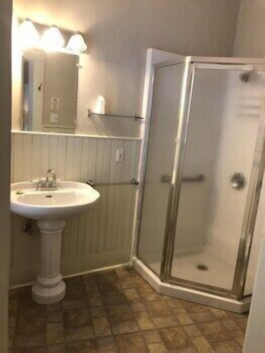 Bathroom | Shower, free toiletries, hair dryer, towels