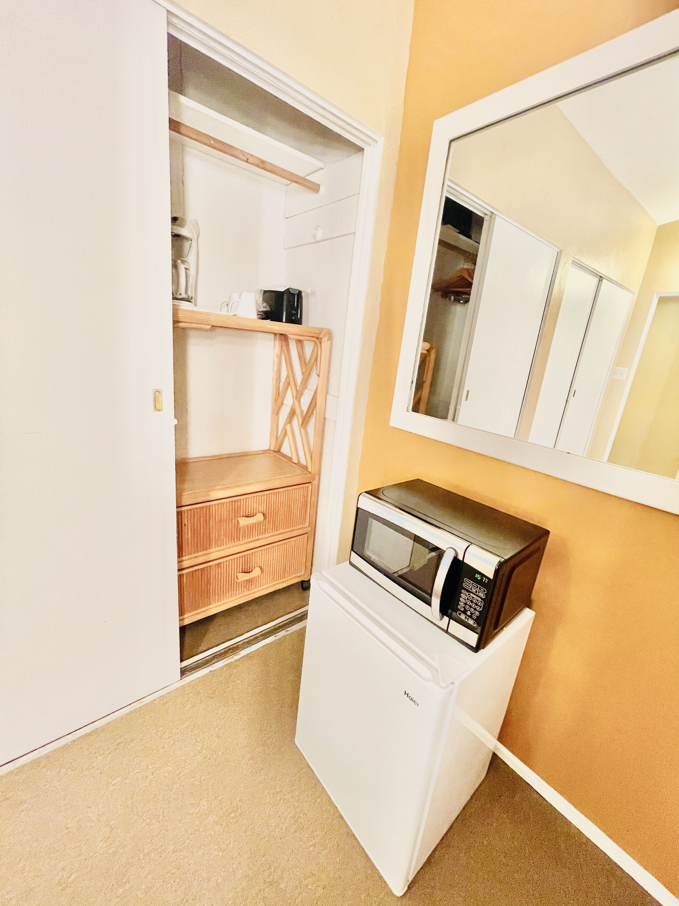 king studio | premium bedding, individually decorated, individually furnished, desk