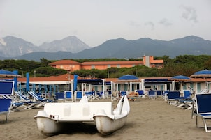 Private beach, white sand