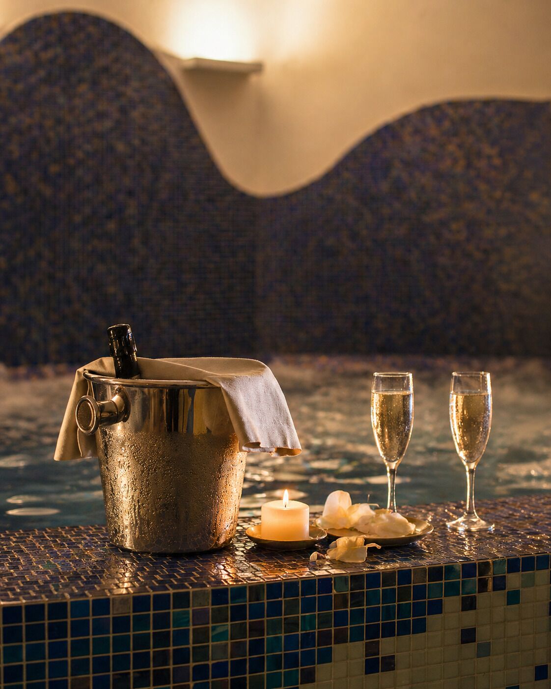 Salas de tratamiento para parejas y baño turco o hammam 