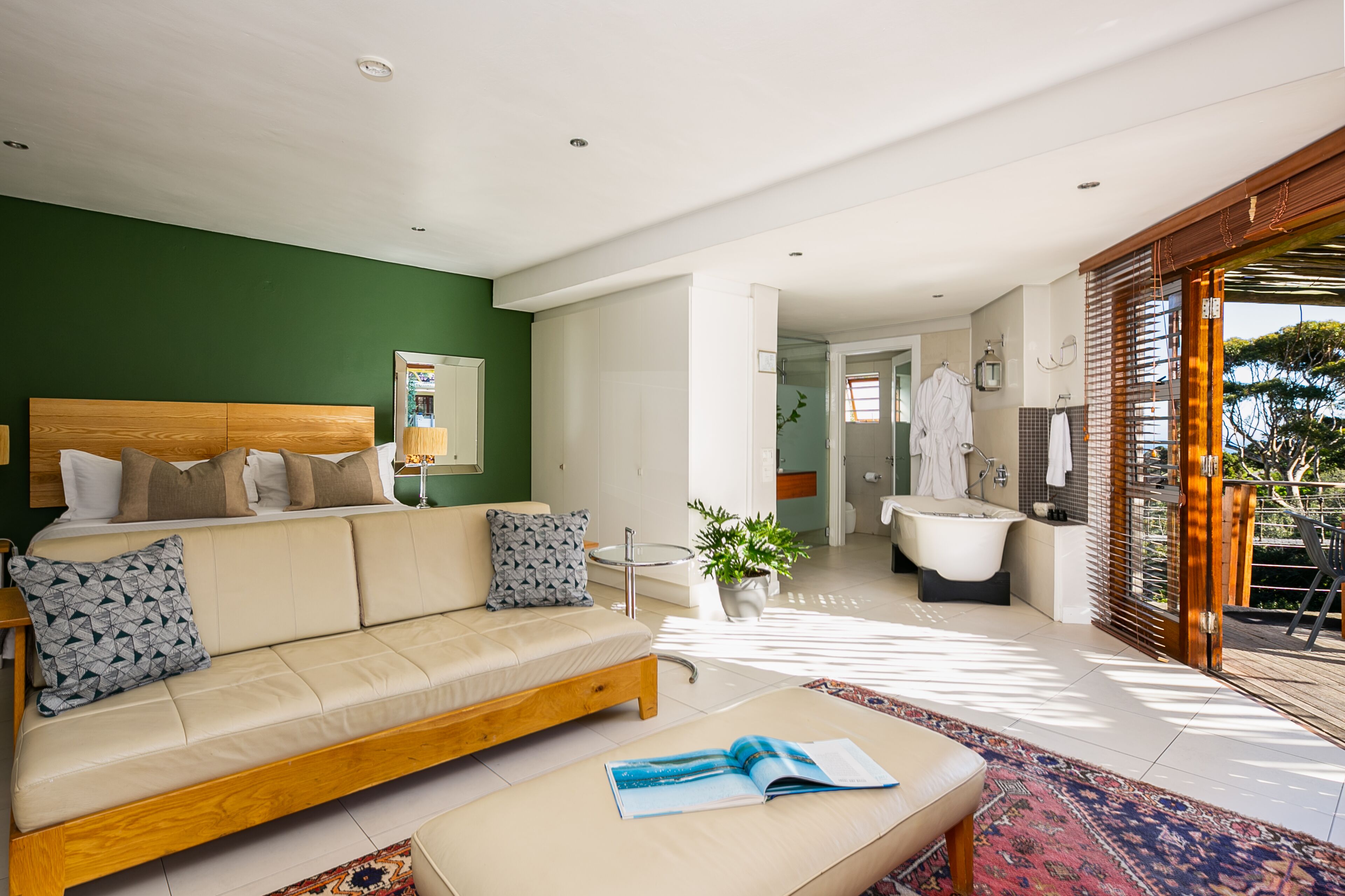 wood fired hot tub nature studio | living area