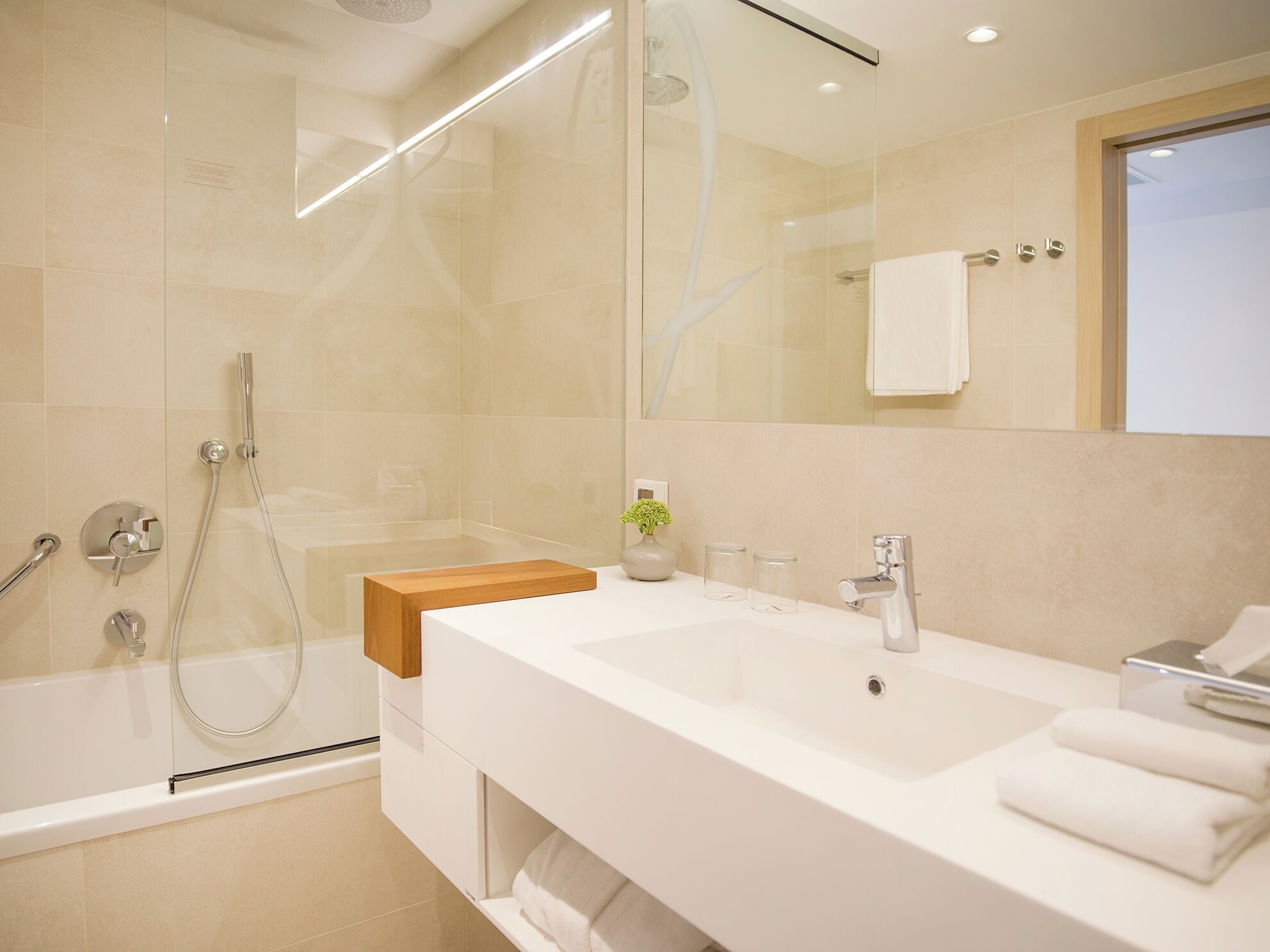 eco-friendly toiletries, hair dryer, bathrobes, slippers