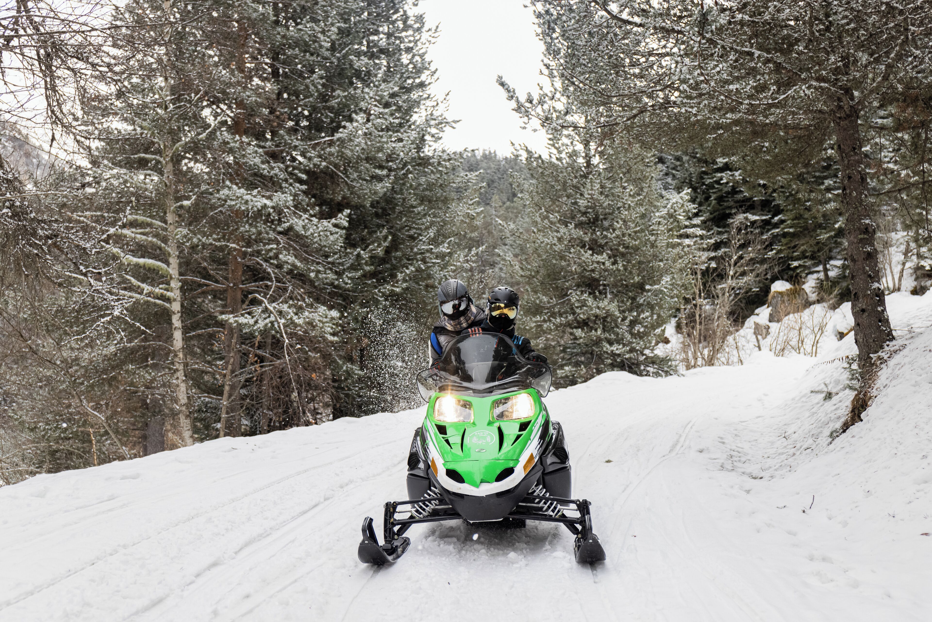 snowmobile riding