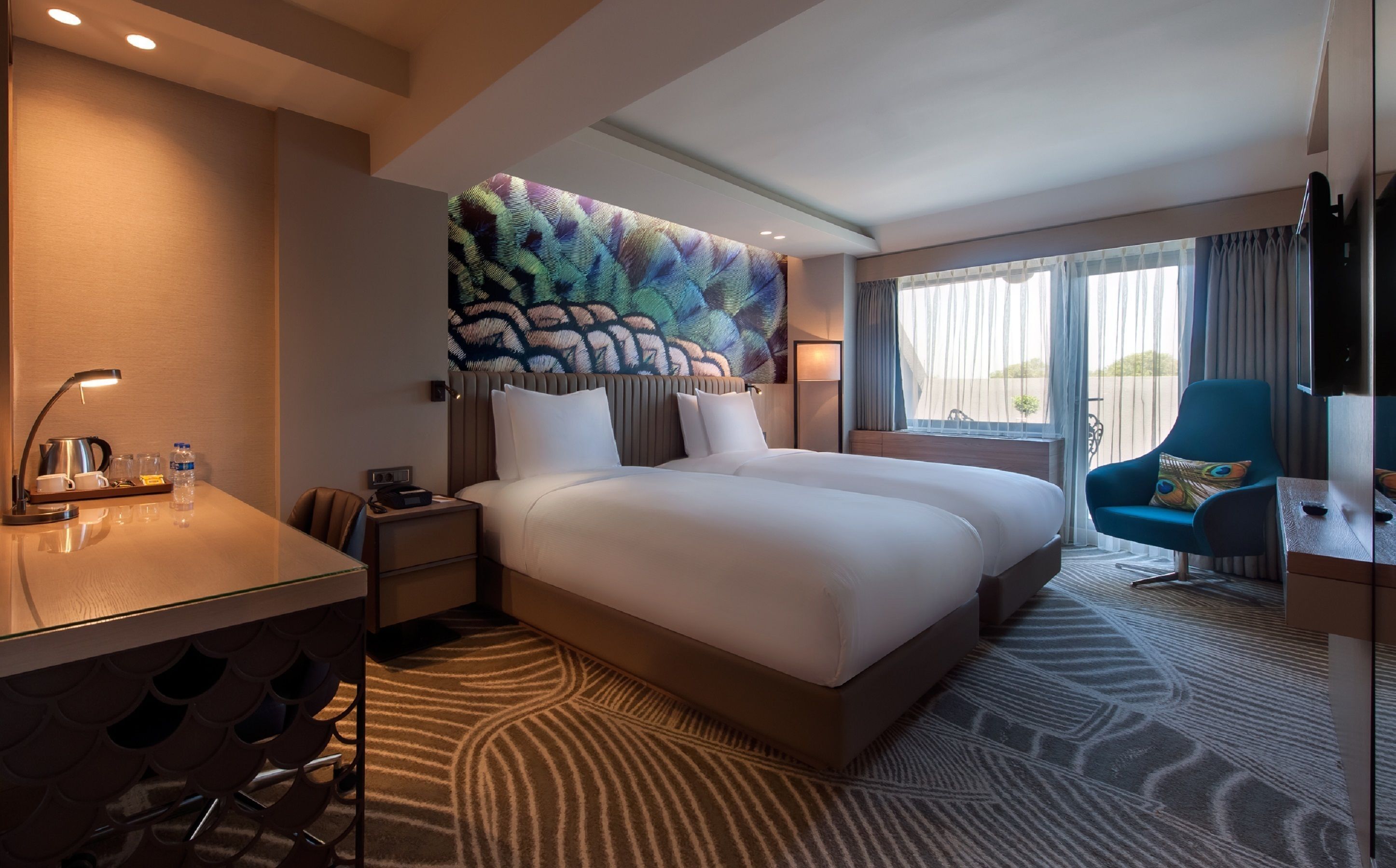 Premium bedding, down duvets, Select Comfort beds, minibar