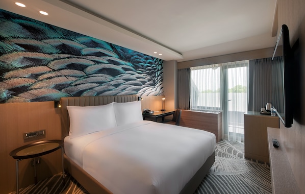 Premium bedding, down duvets, Select Comfort beds, minibar