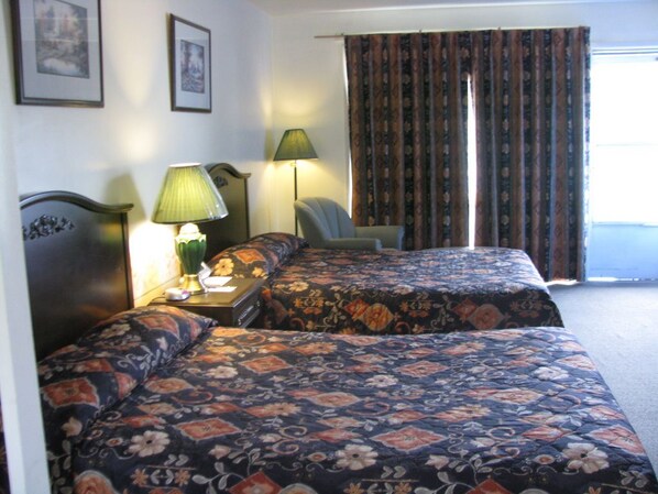 Standard Room, 2 Double Beds, Non Smoking | Desk, free WiFi, bed sheets