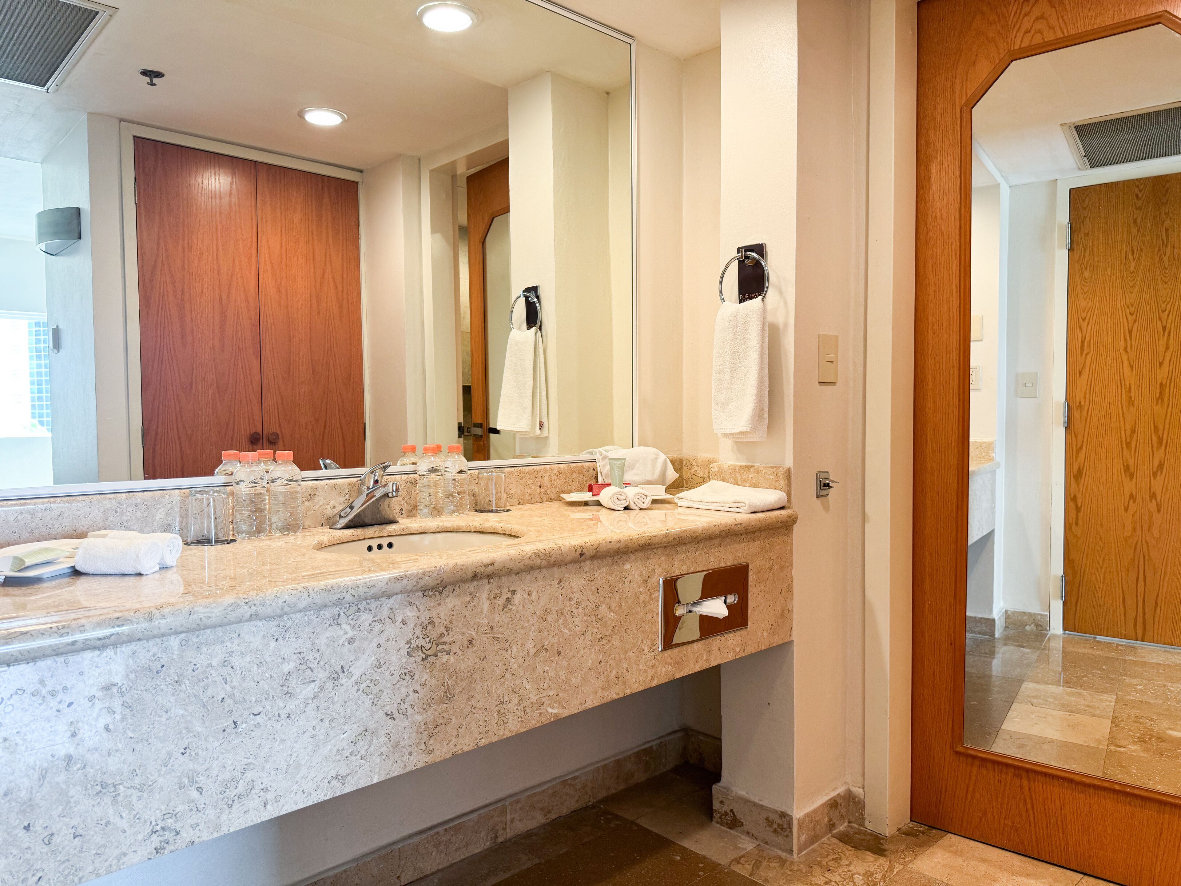 junior suite, multiple beds | bathroom | shower, rainfall showerhead, free toiletries, hair dryer
