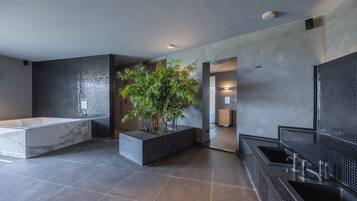 Sauna, hot tub, steam room, body treatments, body scrubs, facials