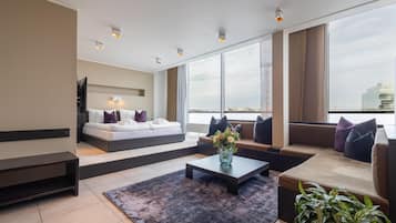 In-room safe, desk, blackout curtains, soundproofing