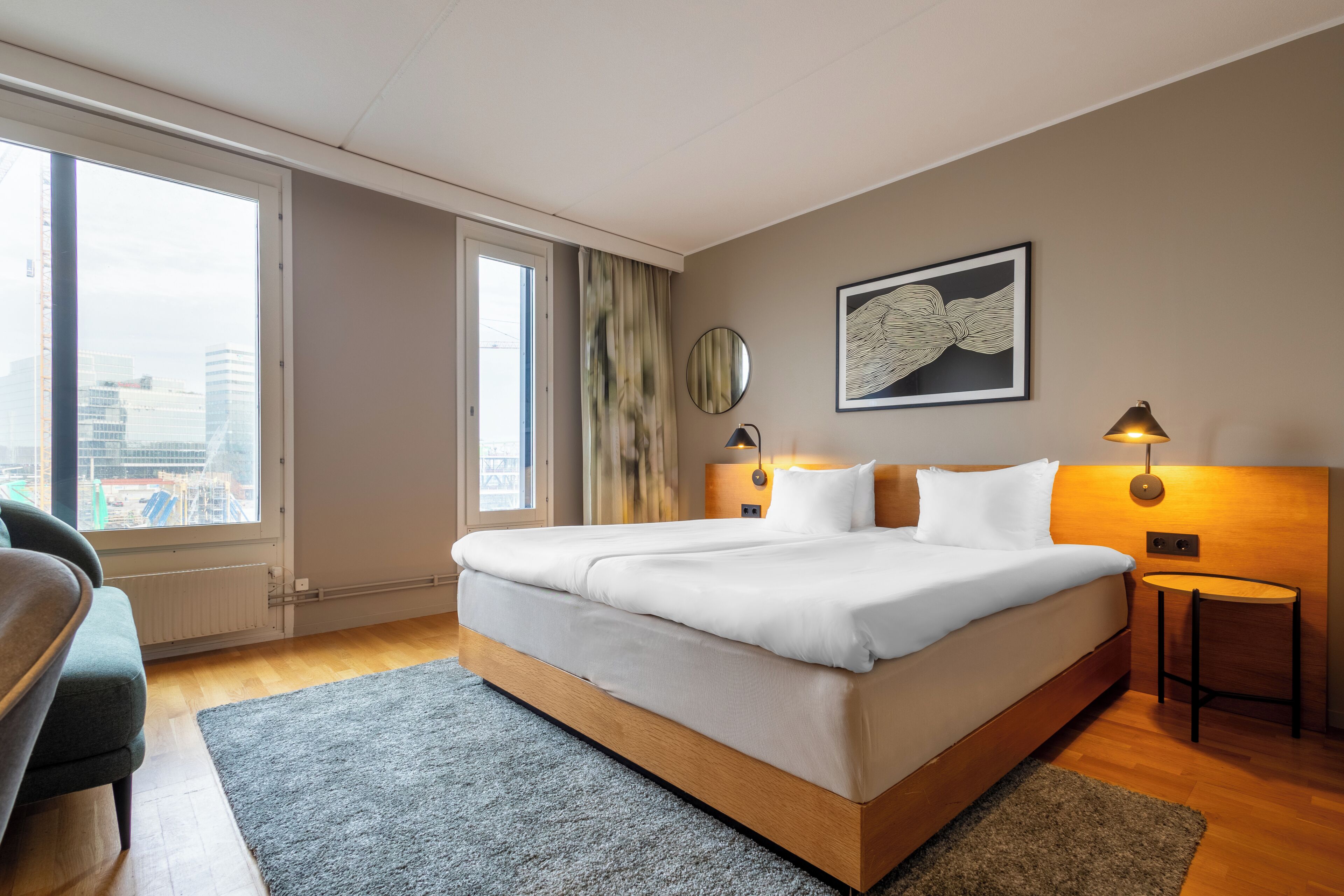 In-room safe, desk, blackout curtains, soundproofing