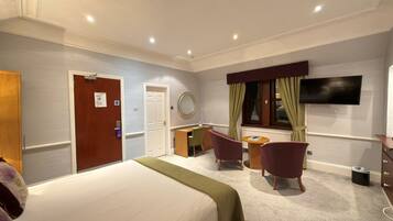 Desk, iron/ironing board, free WiFi, bed sheets