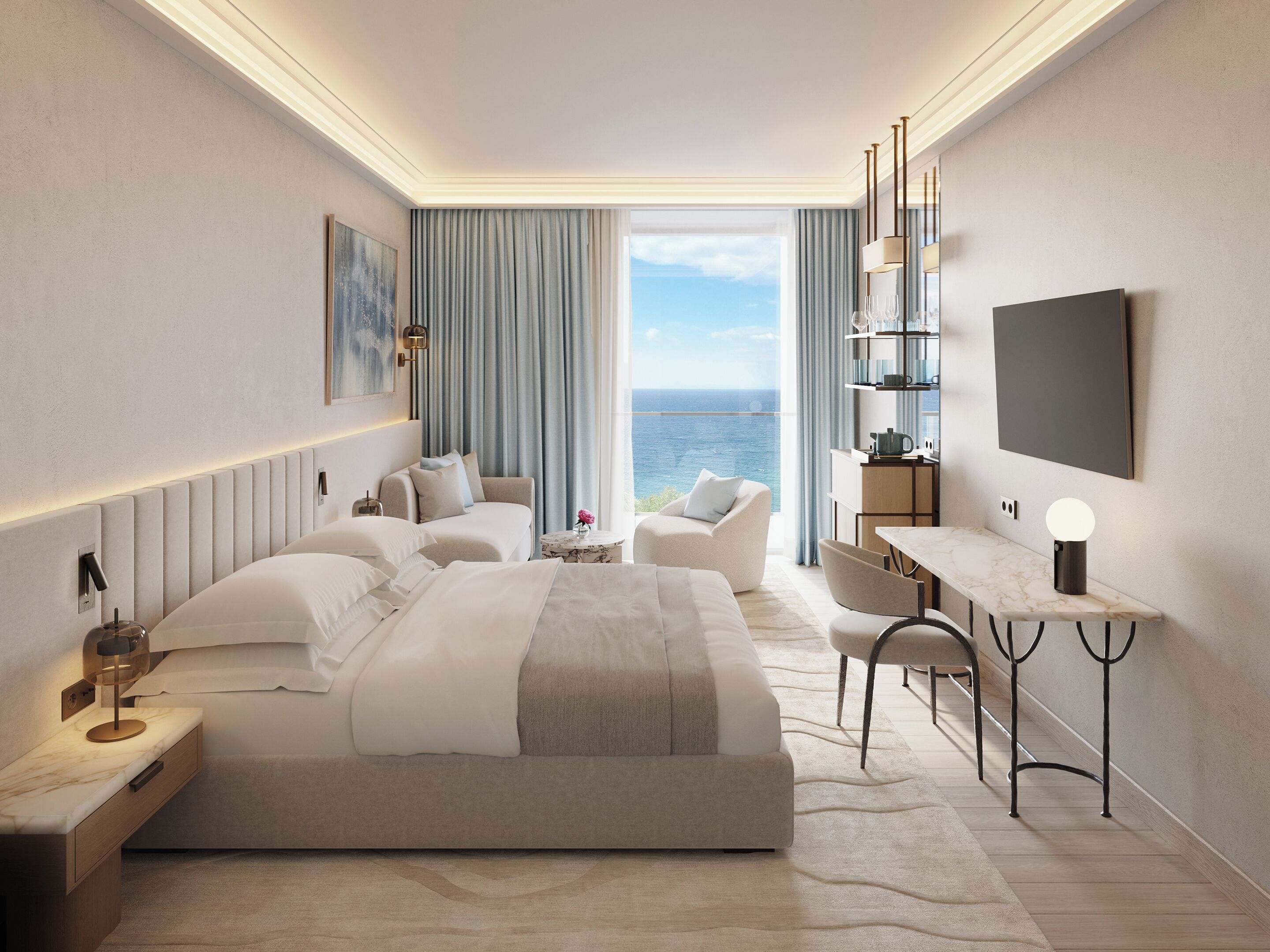 Minibar, caja de seguridad en la habitación y cortinas blackout 