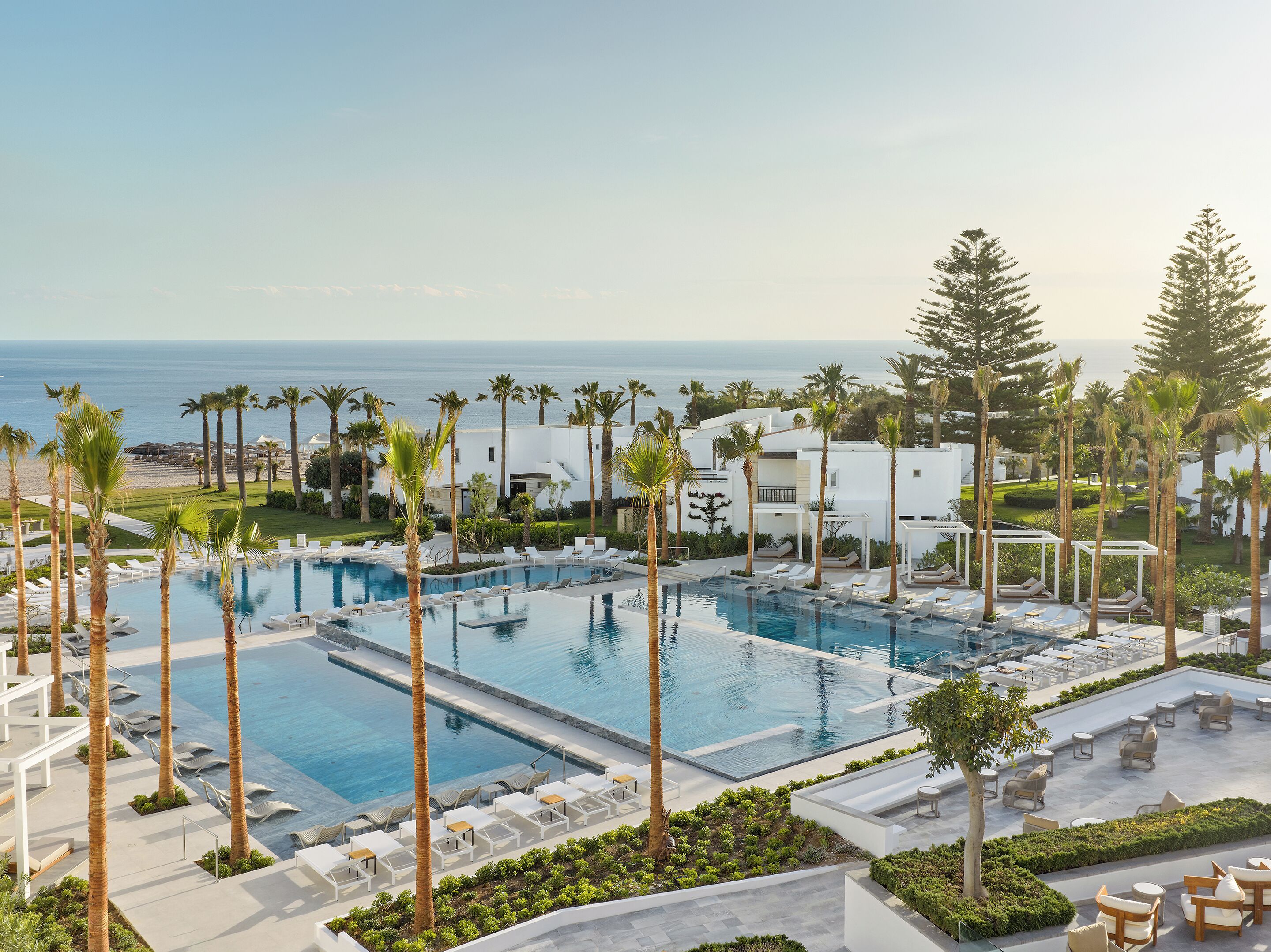 Indoor pool, outdoor pool, pool loungers