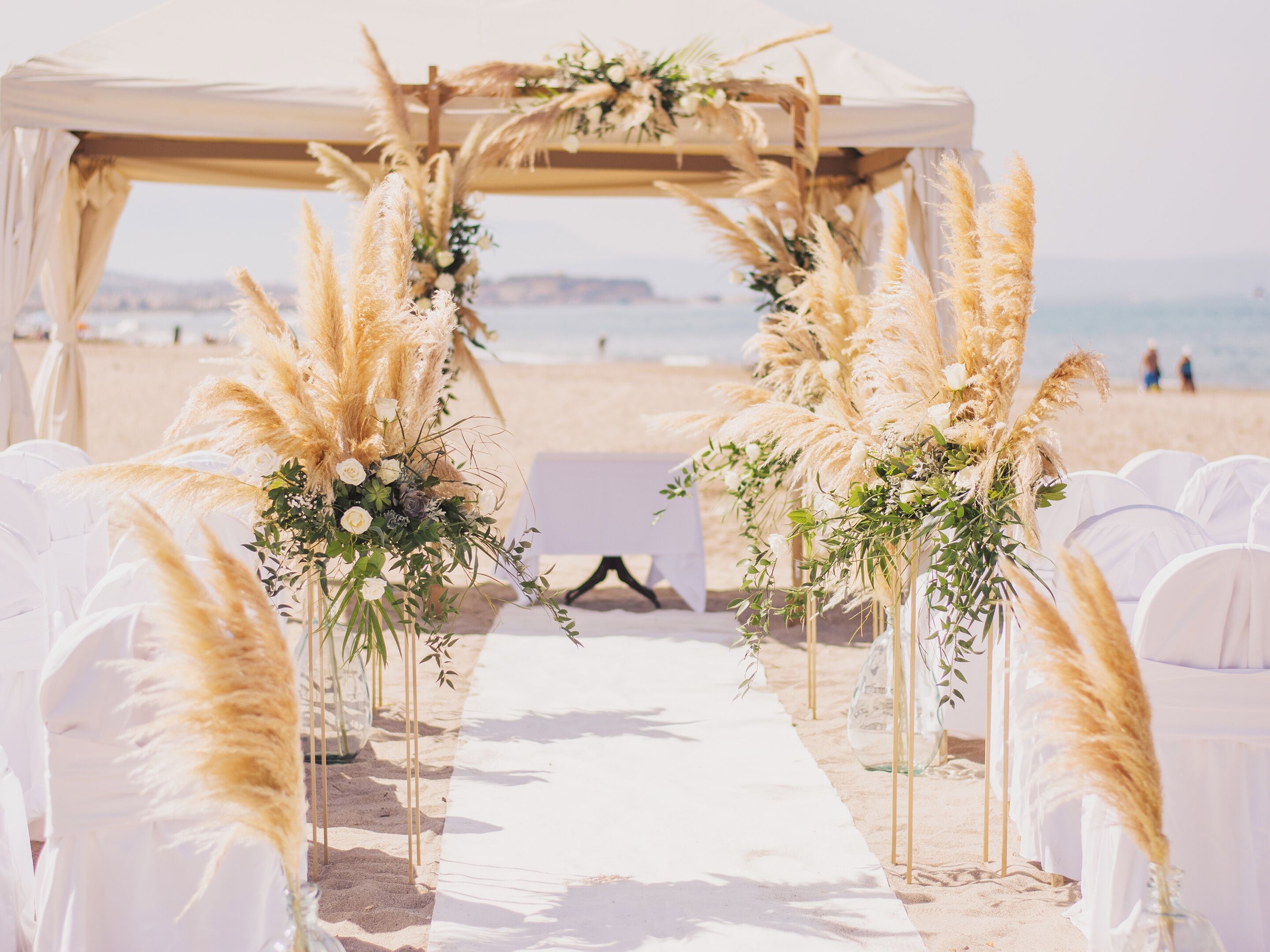 Outdoor wedding area