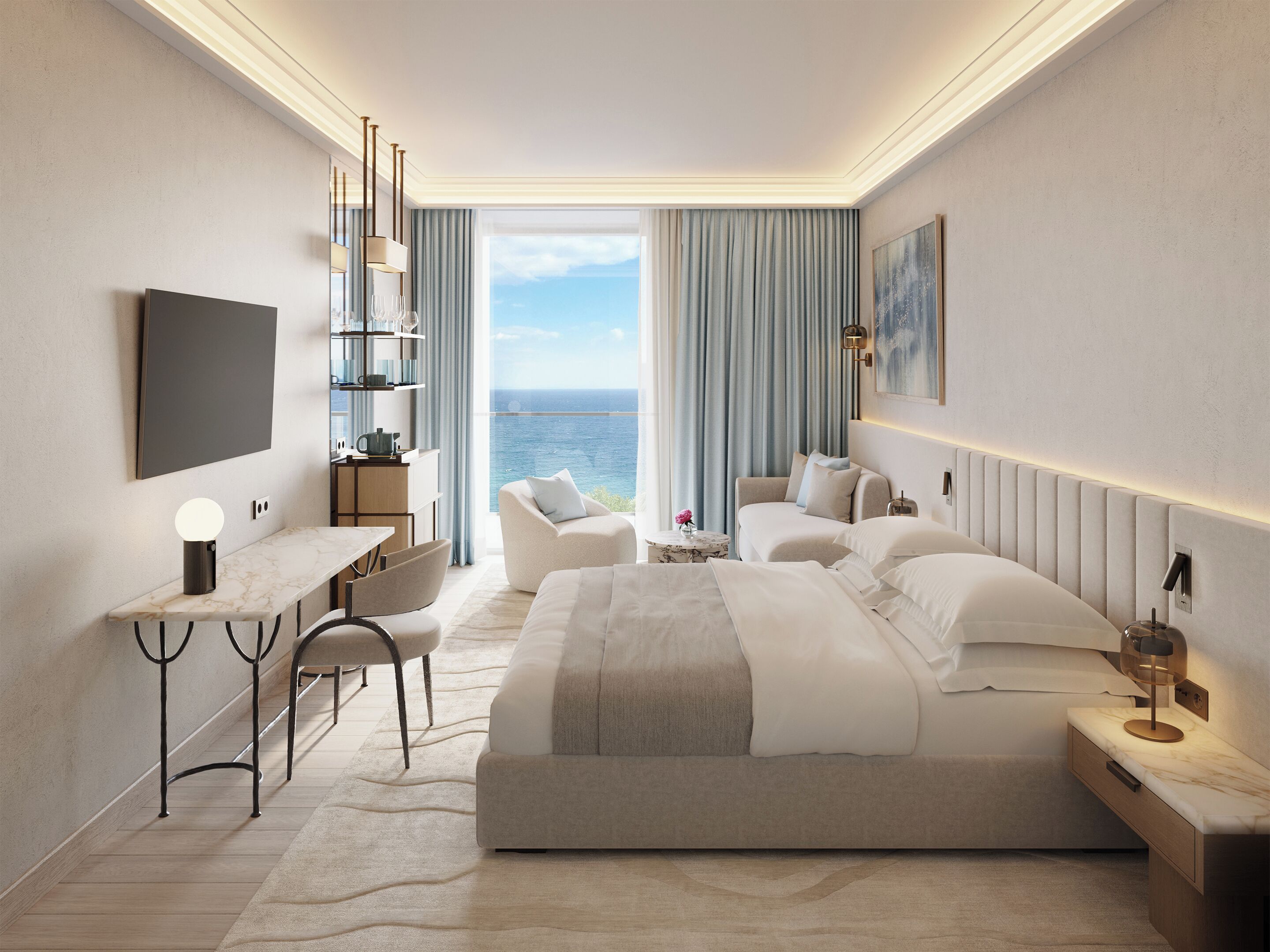 Minibar, caja de seguridad en la habitación y cortinas blackout 