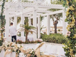 Outdoor wedding area