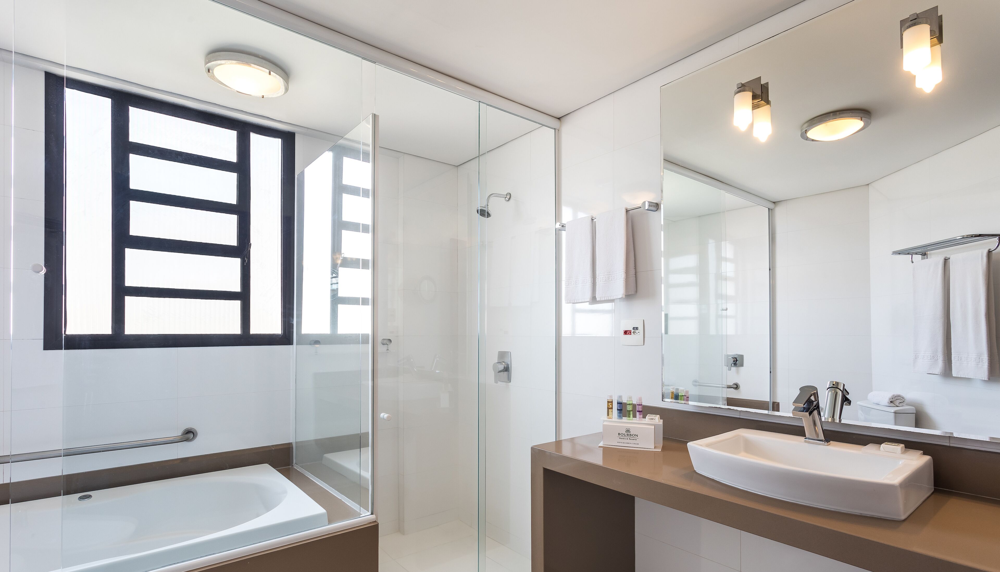 junior suite | bathroom | hair dryer, towels