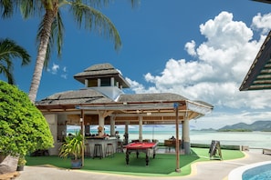 Outdoor banquet area