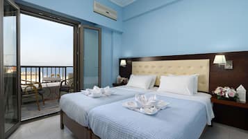 Double or Twin Room, Sea View | Minibar, in-room safe, individually furnished, desk