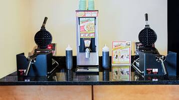 Free daily self-serve breakfast