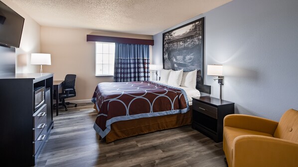 Chambre, 1 très grand lit, non-fumeurs | Décoration personnalisée, ameublement personnalisé, bureau