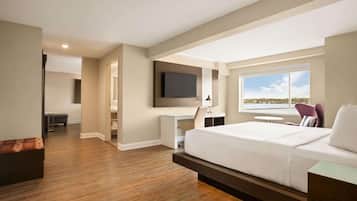 Executive Suite, Multiple Beds, Non Smoking (Partial Water View) | Premium bedding, pillowtop beds, desk, blackout drapes