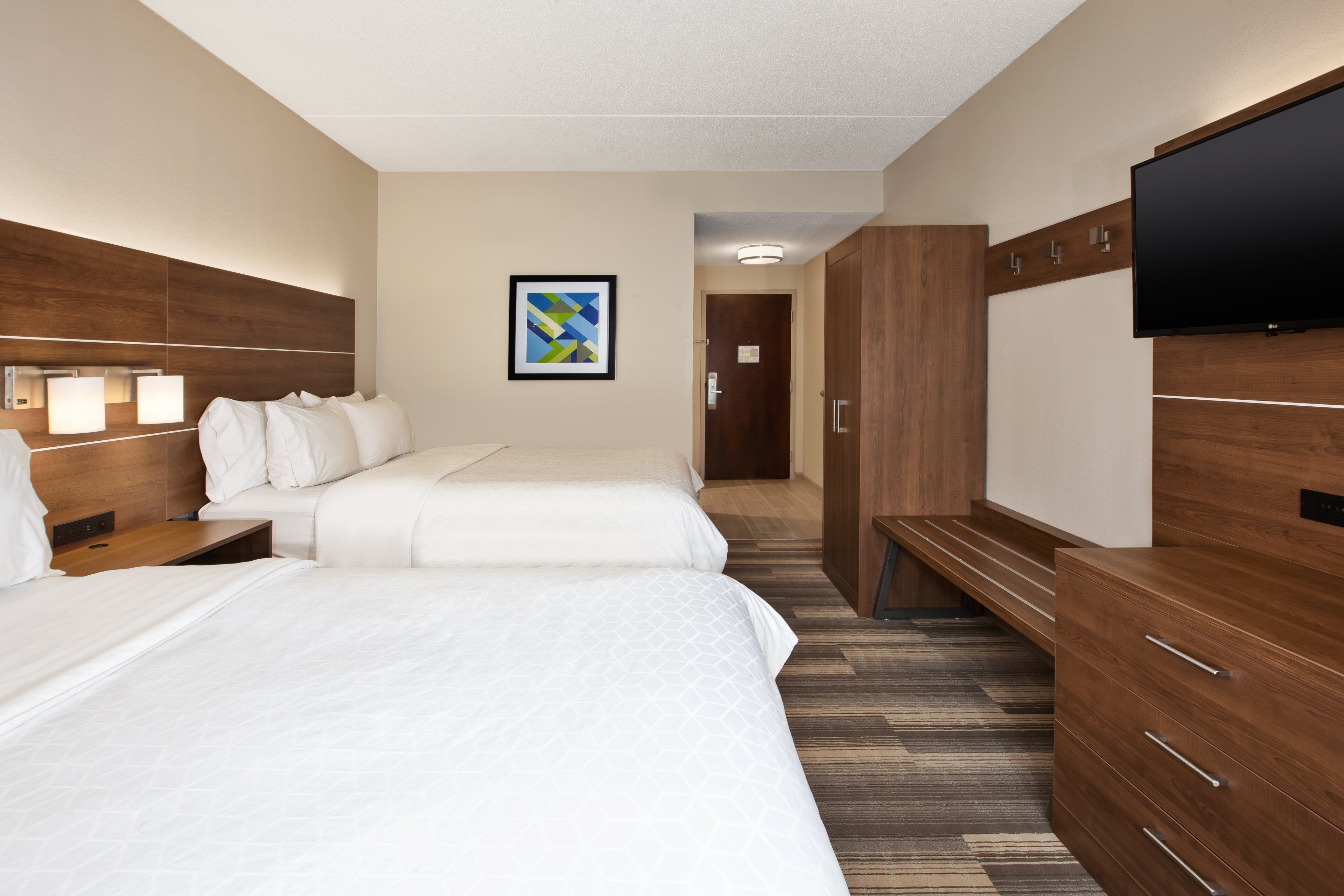 standard room, 2 queen beds | 1 bedroom, in-room safe, desk, iron/ironing board