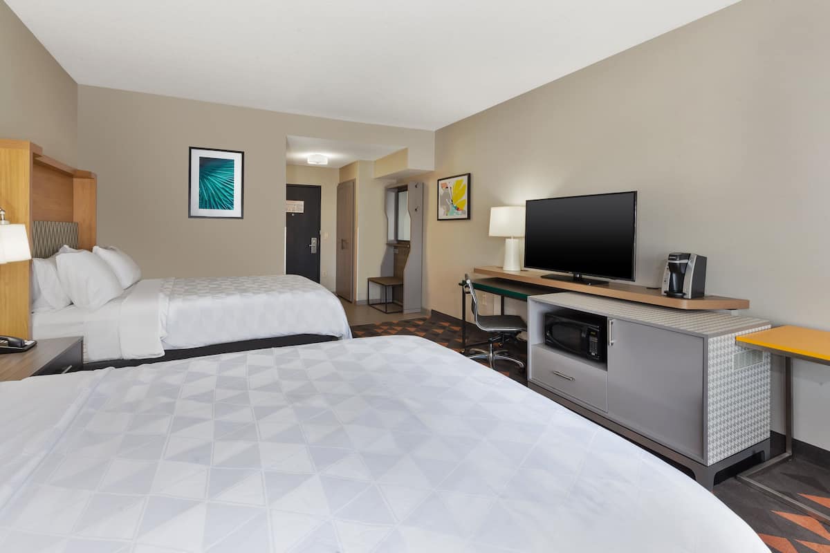 Standard Room, 2 Queen Beds | Desk, soundproofing, iron/ironing board, free cribs/infant beds