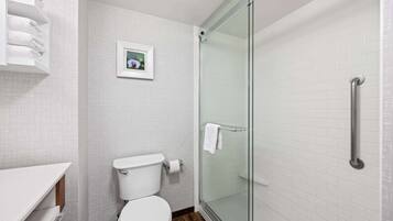 Two queen beds non smoking | Bathroom shower