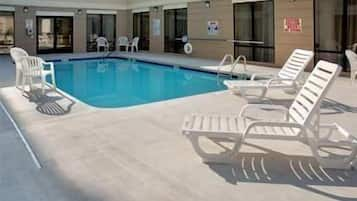 Seasonal outdoor pool, open 10 AM to 10 PM, sun loungers