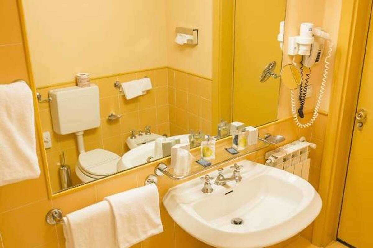 eco-friendly toiletries, hair dryer, bidet, towels