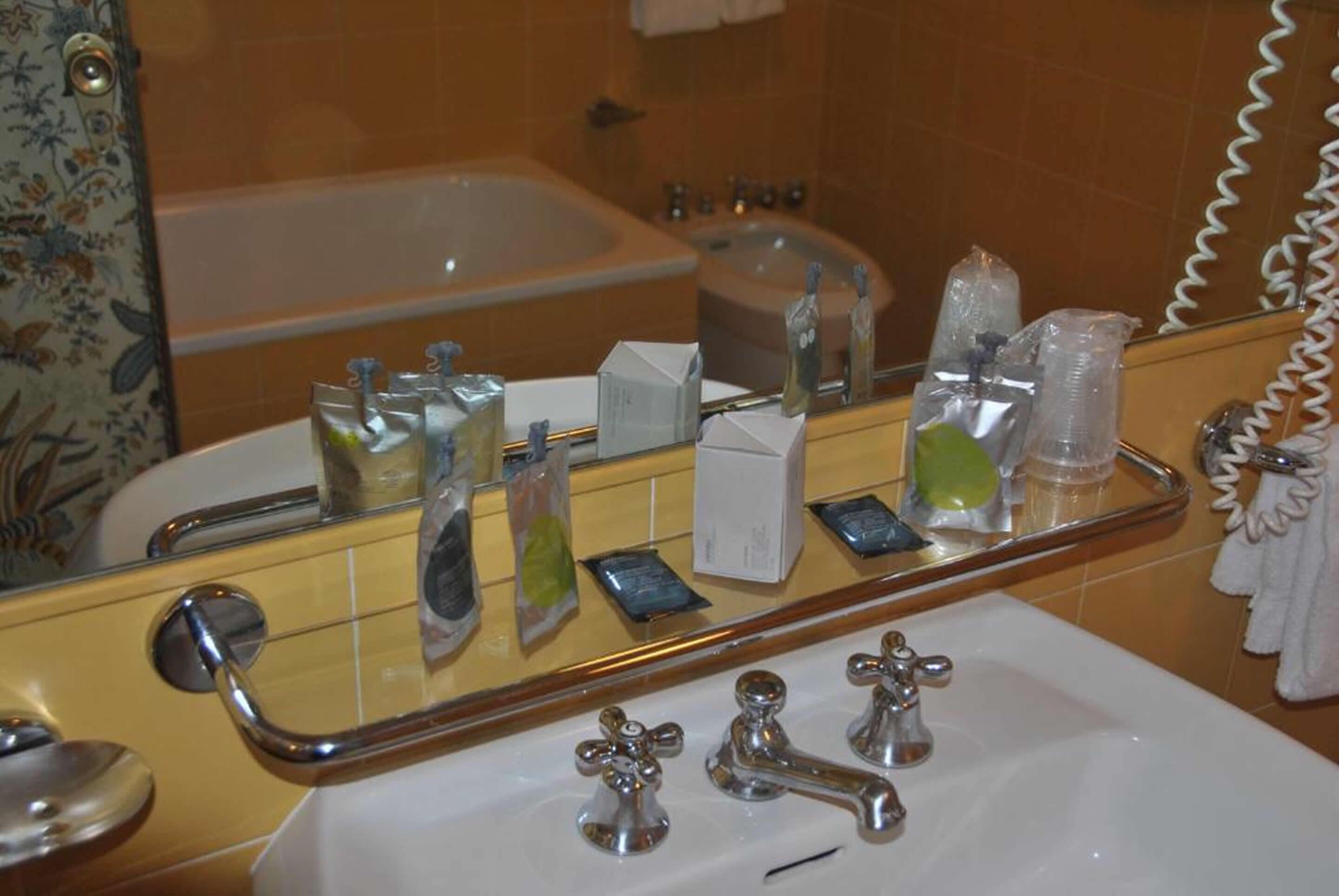 superior double room | bathroom | eco-friendly toiletries, hair dryer, bidet, towels