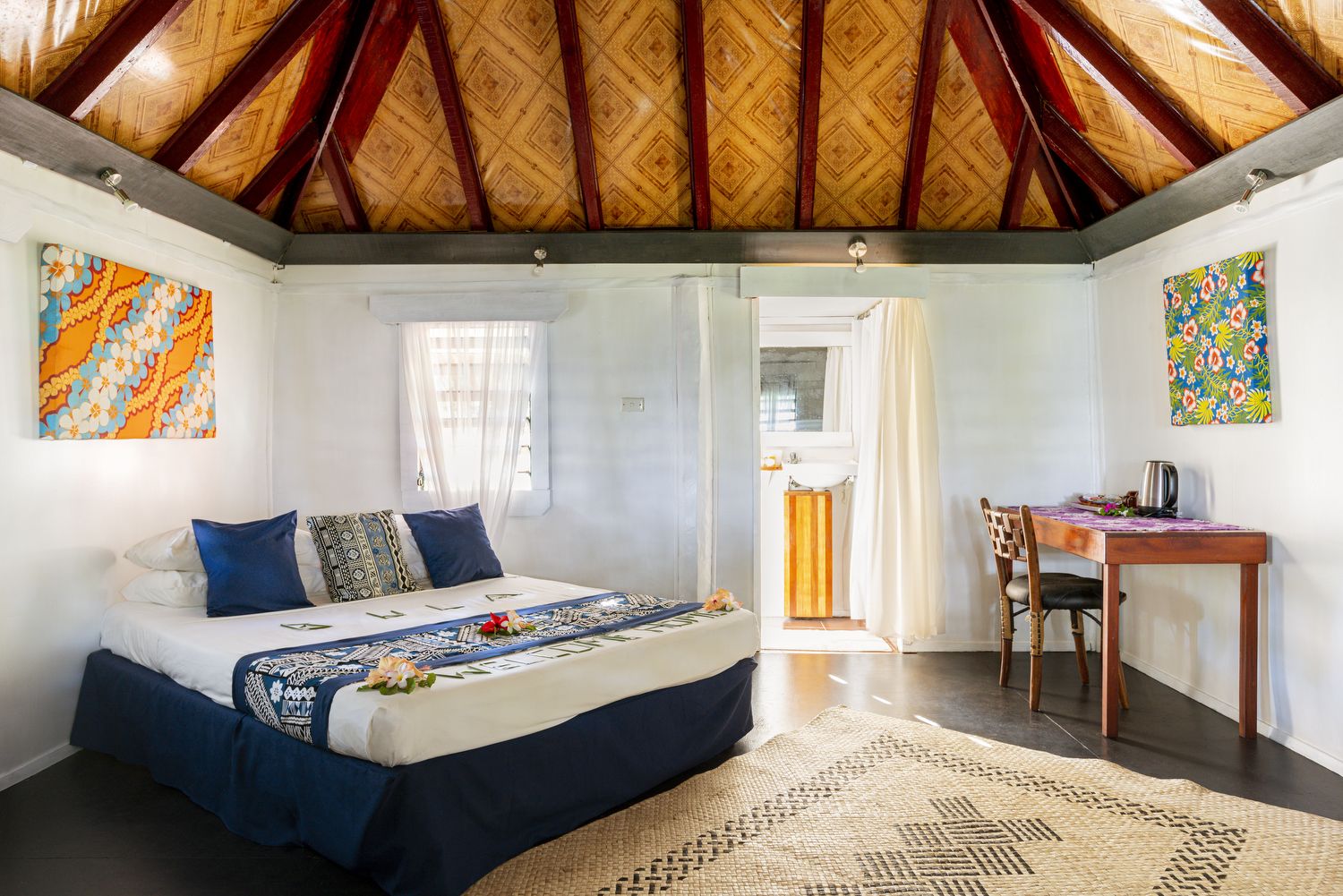 traditional fijian bure | 1 bedroom, iron/ironing board, bed sheets