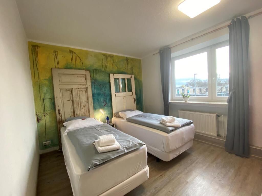 1 bedroom, desk, laptop workspace, blackout curtains