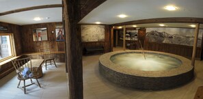 Indoor spa tub