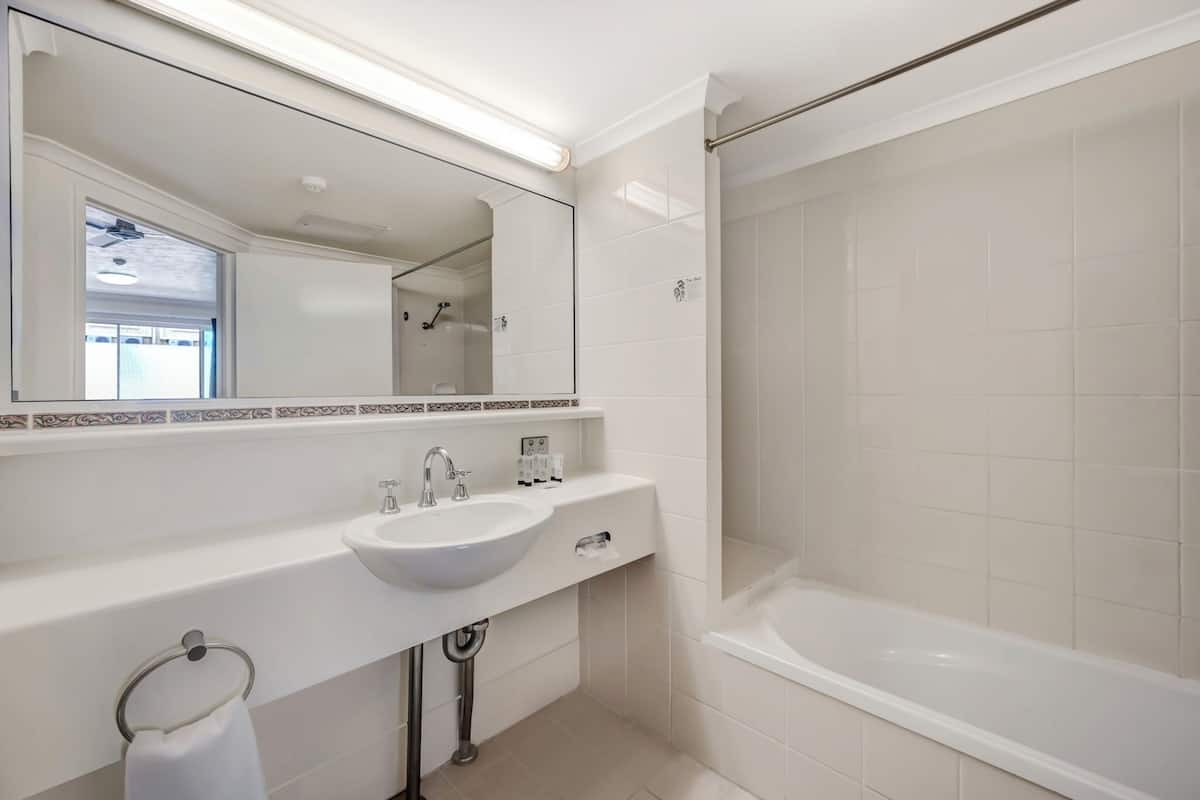 free toiletries, hair dryer, towels